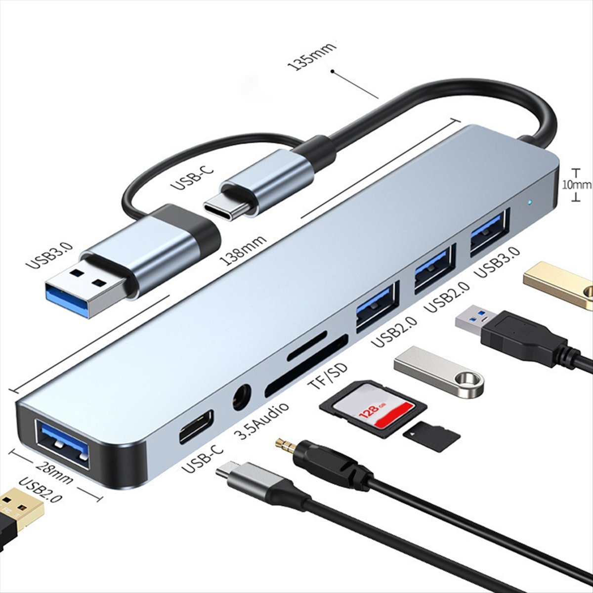 Friendly!8 in 2 USB +Type C HU - Docking Station Usb C recensione e prezzo