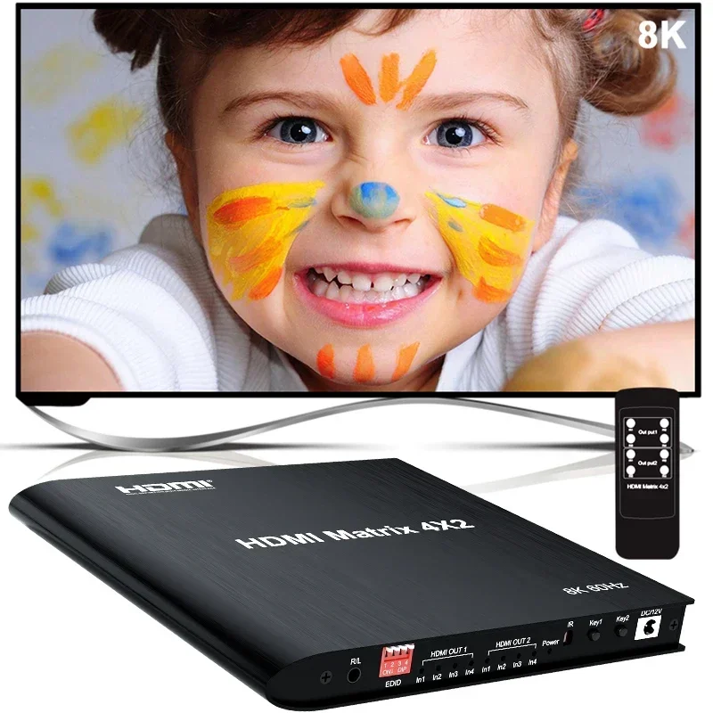 8K 4x2 HDMI2.1 Matrix Video Di - Hdmi Matrix Switch recensione e prezzo