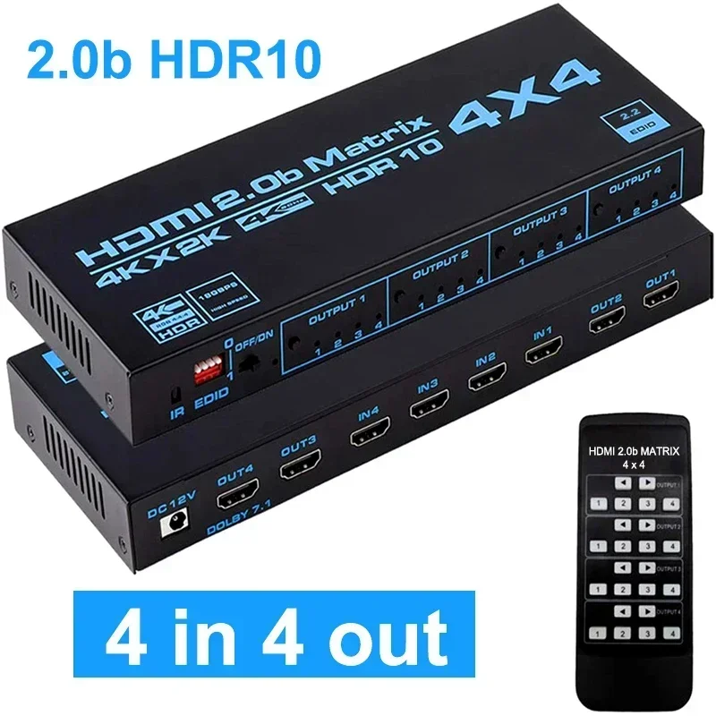 4K 60Hz HDMI Matrix 4x4 HDR10  - Hdmi Matrix Switch recensione e prezzo