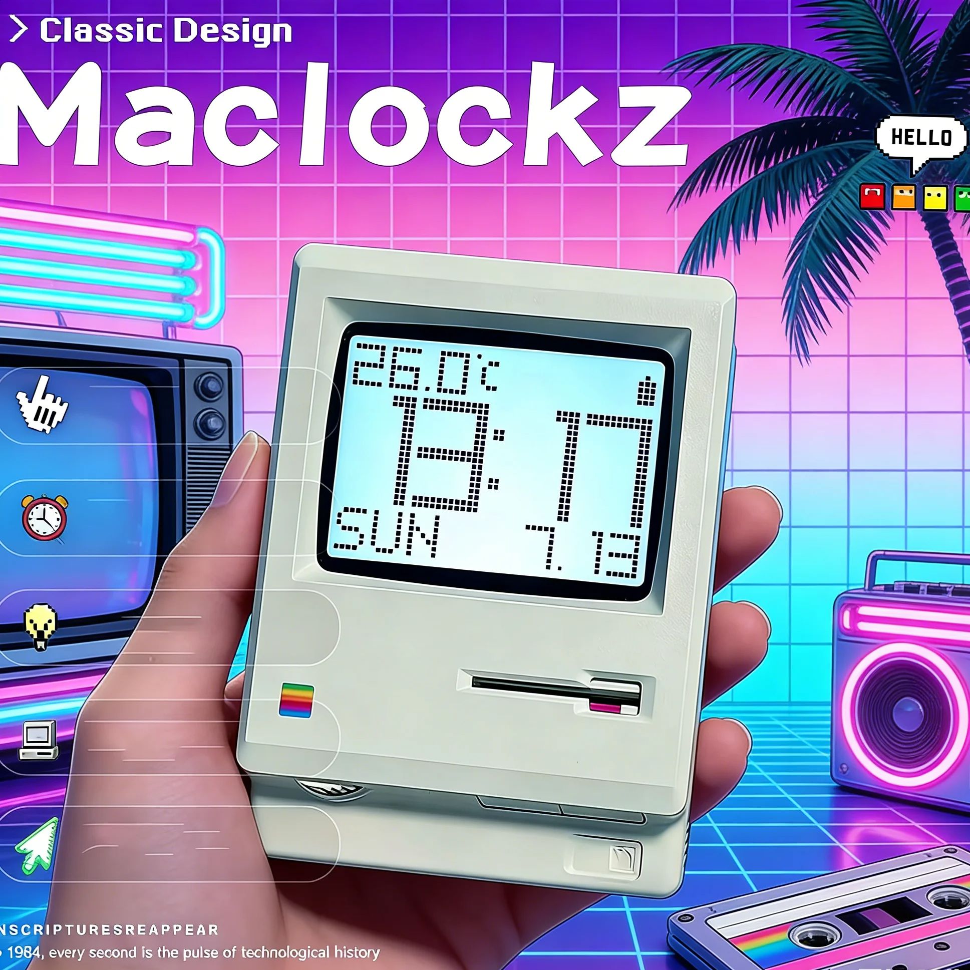 Retro Nostalgic Maclock Alarm  - Office Tech Gifts recensione e prezzo