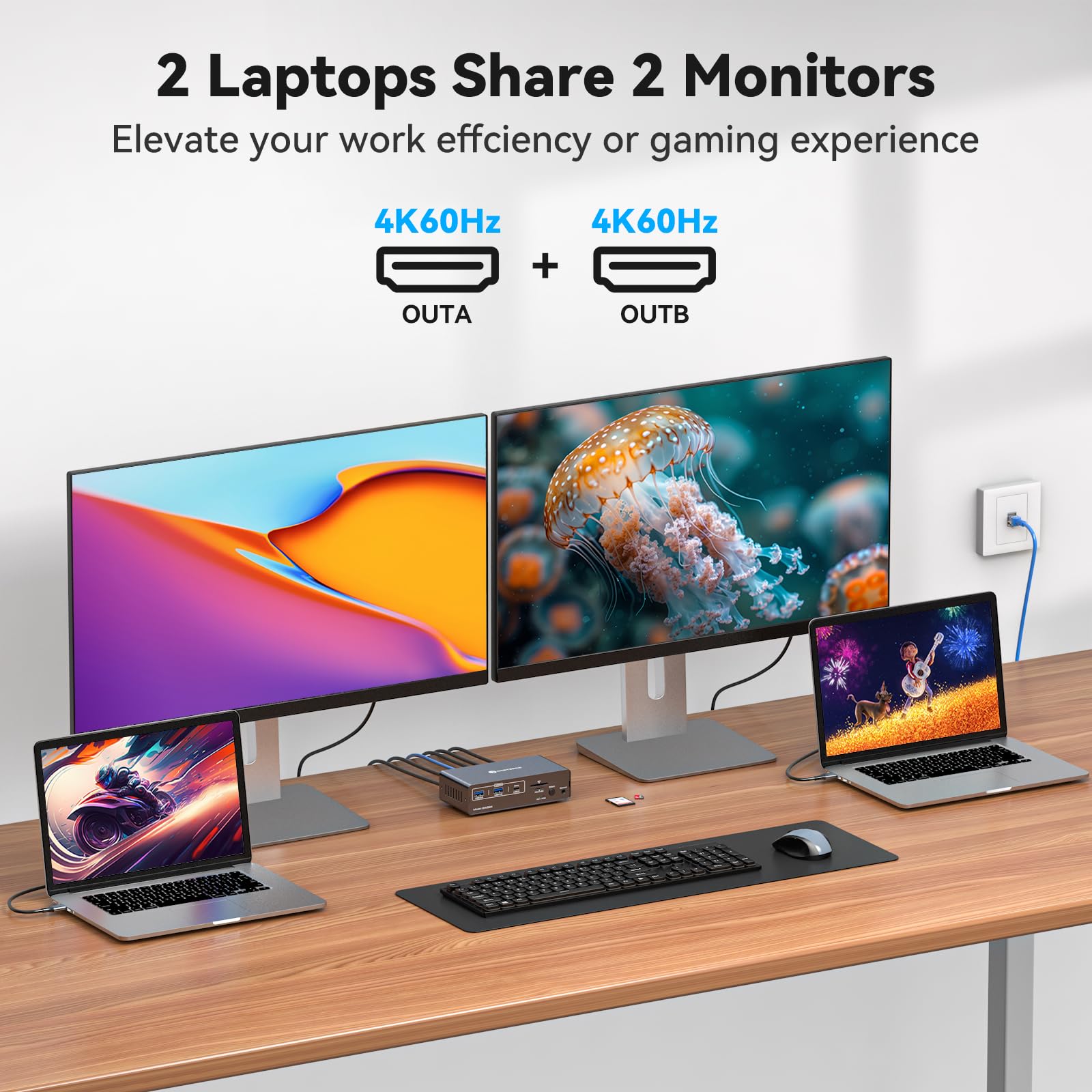 USB C KVM Switch 2 Monitors 2  - Docking Station Usb C recensione e prezzo