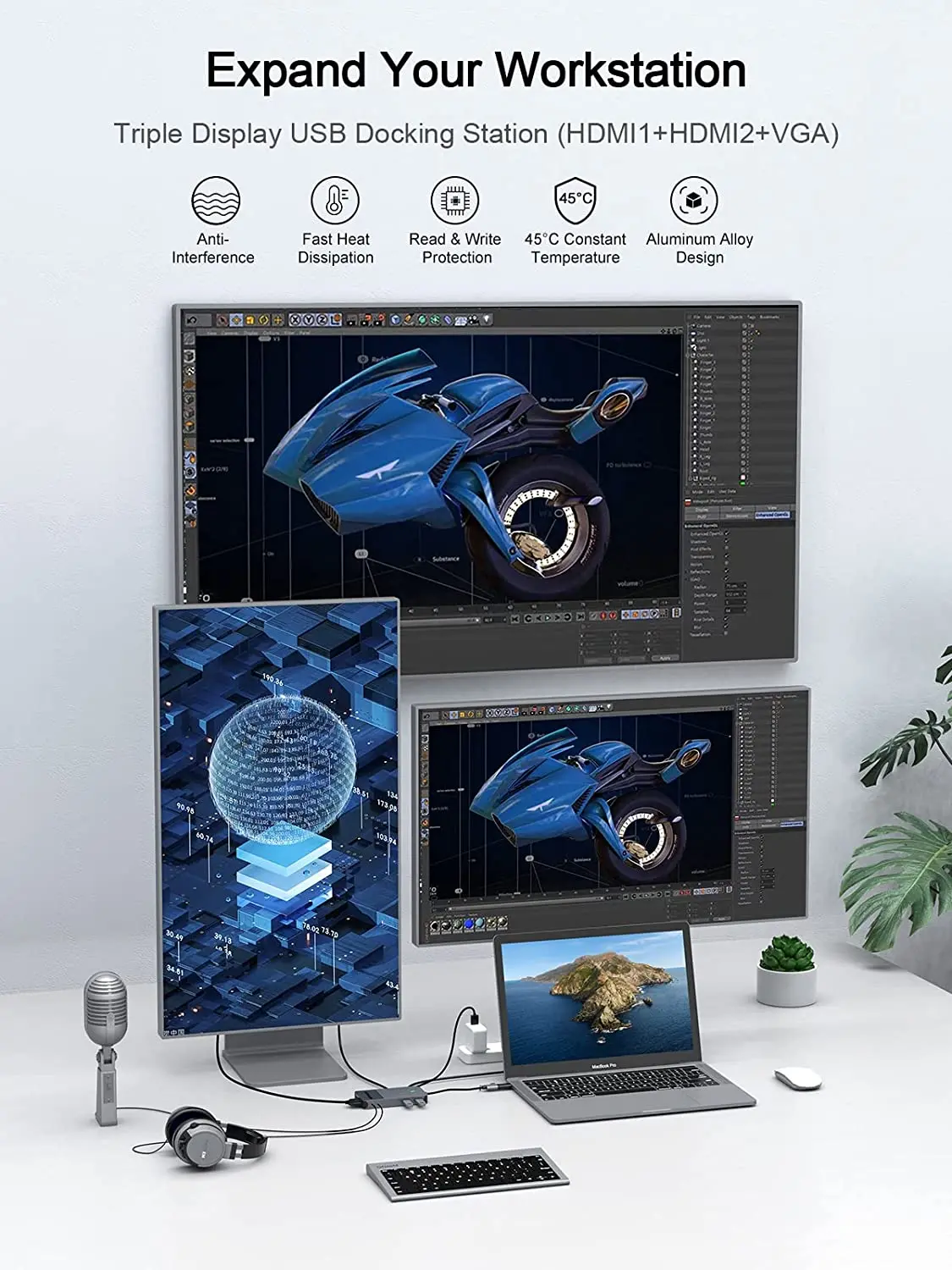 QGeeM USB 3.0 Docking Station, - Docking Station Usb C recensione e prezzo