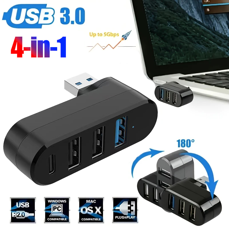 USB 3.0 Power Adapter 180° Rot - Docking Station Usb C recensione e prezzo