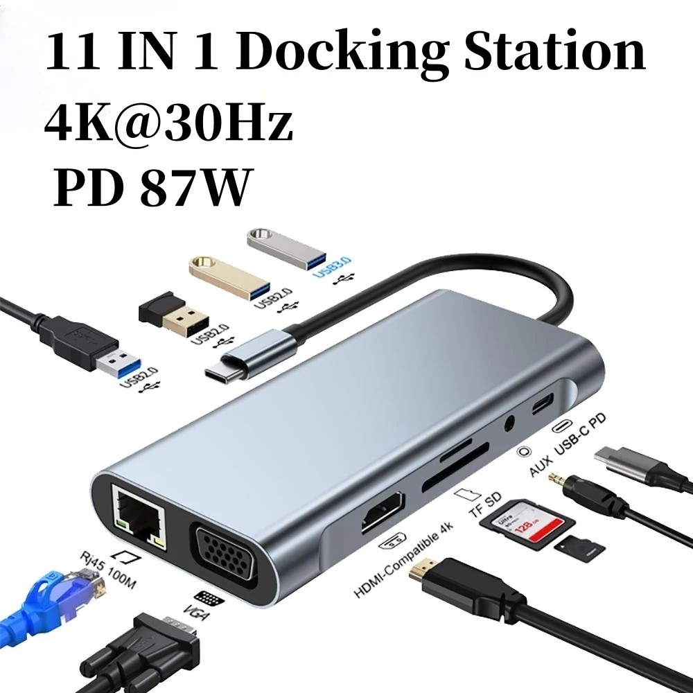 4/7/8/11in1 Docking Hub 4K USB - Docking Station Usb C recensione e prezzo