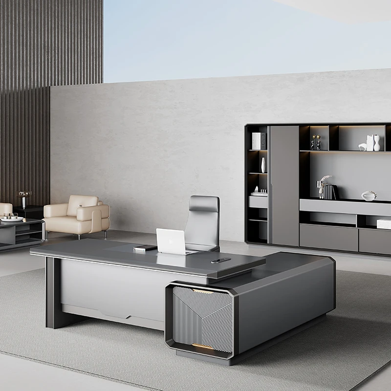 -Modern Luxury Wooden Desk Wor - Office Tech Design recensione e prezzo