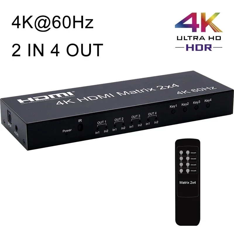 4K 60Hz HDMI Matrix 2x4 HDMI S - Hdmi Matrix Switch recensione e prezzo