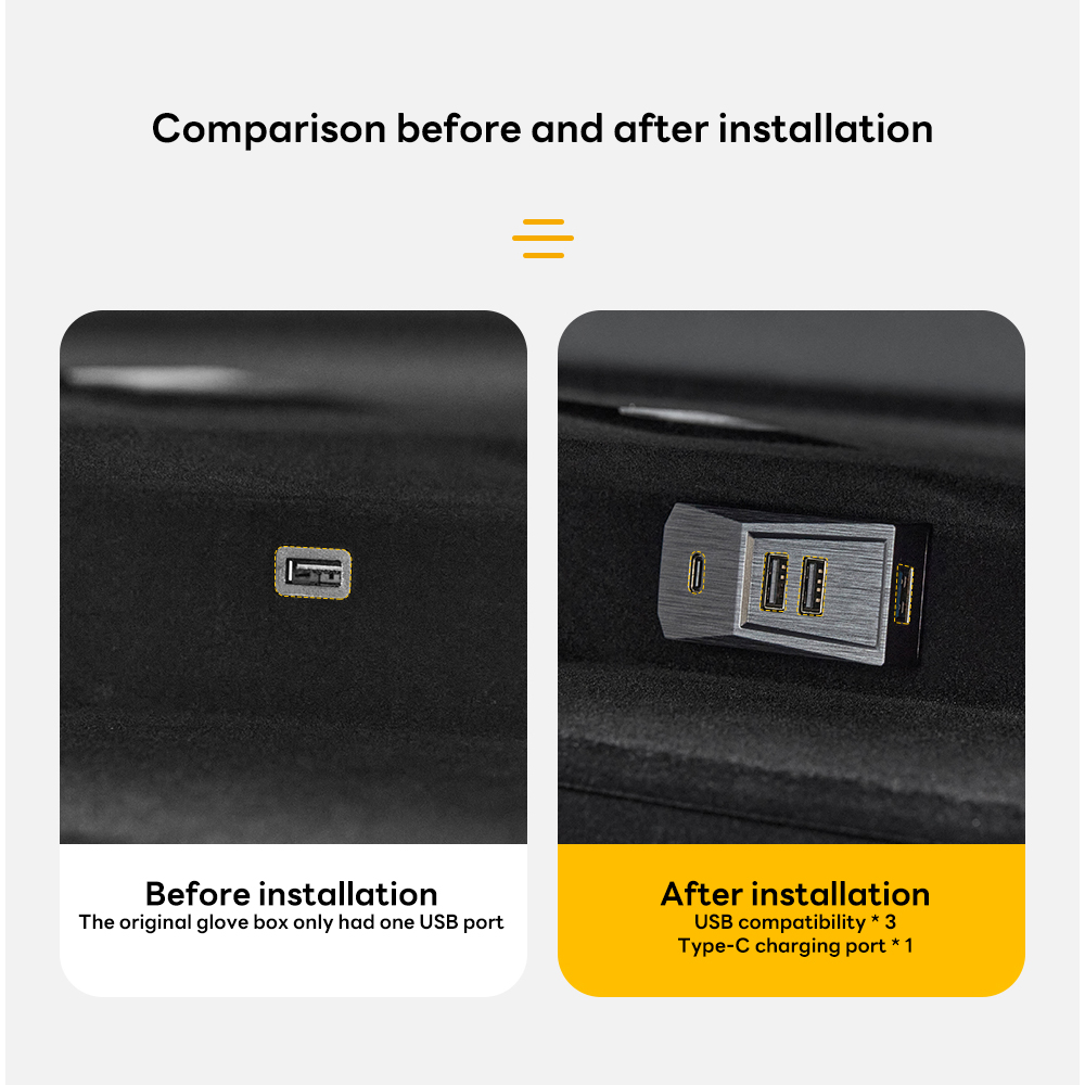 2026 Glovebox USB Hub For Tesl - Docking Station Usb C recensione e prezzo